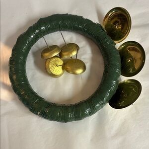 Green and Gold Floral Wreath Base
